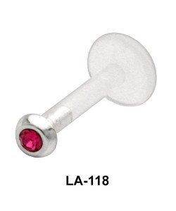 Bezel Rose Stone Labrets Push-in LA-118