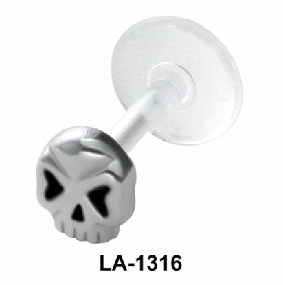 Solid Skull Shaped Labrets Push-in LA-1316