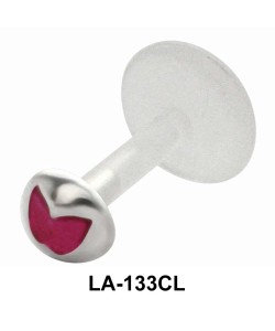 Enameled Mask Shaped Labrets Push-in LA-133CL