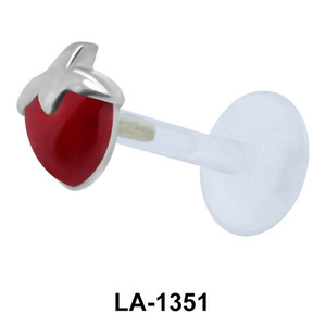 Red Stone Apple Labrets Push-in LA-1351