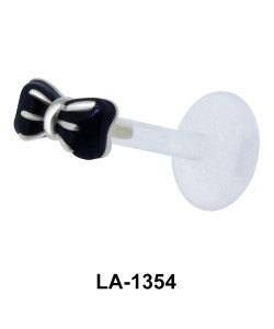 Enamel Bow Labrets Push-in LA-1354