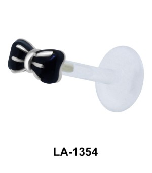 Enamel Bow Labrets Push-in LA-1354