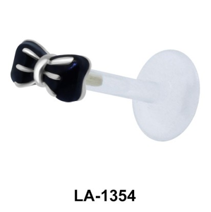 Enamel Bow Labrets Push-in LA-1354