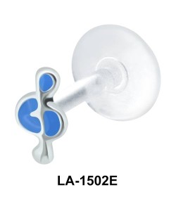 Blue Stone Musical Note Labrets Push-in LA-1502E