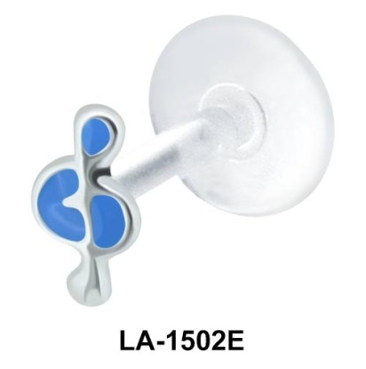 Blue Stone Musical Note Labrets Push-in LA-1502E