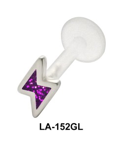 Lightning Labret Piercing with PTFE LA-152GL