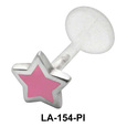 Enameled Star Shaped Labret Silver LA-154