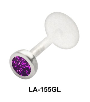 Purple Stone Labret Piercing with PTFE LA-155GL