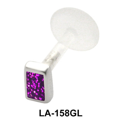 Purple Stone Labret Piercing with PTFE LA-158GL