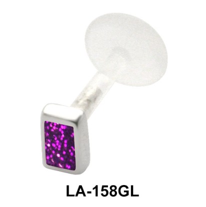 Purple Stone Labret Piercing with PTFE LA-158GL