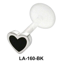 Enameled Heart Shaped labrets Push-in LA-160