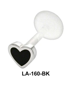 Enameled Heart Shaped labrets Push-in LA-160