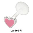 Enameled Heart Shaped labrets Push-in LA-160