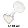 Enameled Heart Shaped labrets Push-in LA-160