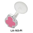 Enameled Clubs Shaped Labret Silver LA-163