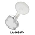 Enameled Clubs Shaped Labret Silver LA-163