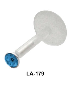 Small Stone Labret Silver LA-179