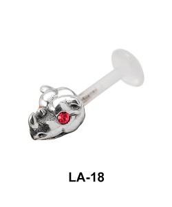 Silver Labrets Push-in LA-18