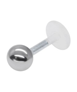 4 mm Silver Ball Labret Push-in LA-185-4