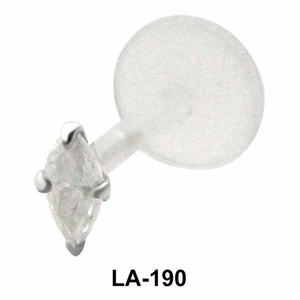 Marquise Shaped Stone Labrets Push-in LA-190