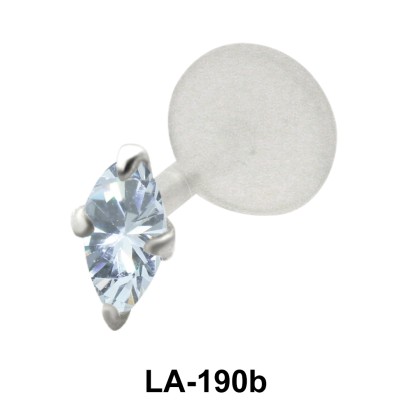 Prong Set Marquise Stone labrets Push-in LA-190b
