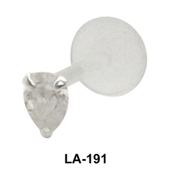 Pear Shaped Stone Labrets Push-in LA-191