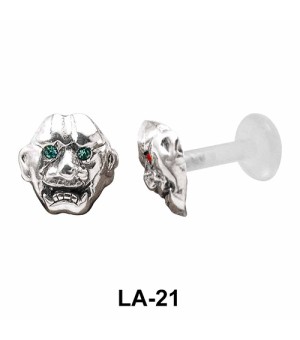 Laughing Face Shaped Labrets Push-in LA-21