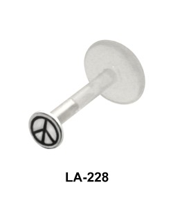 Peace Sign Labrets Push-in LA-228