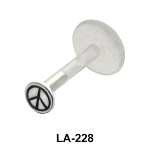 Peace Sign Labrets Push-in LA-228