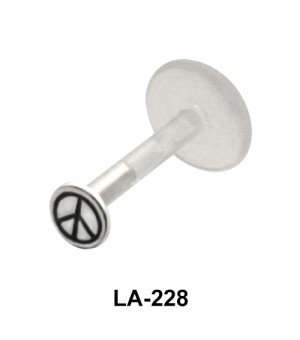 Peace Sign Labrets Push-in LA-228