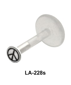 Small Peace Sign Labrets Push-in LA-228s