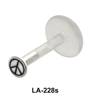 Small Peace Sign Labrets Push-in LA-228s