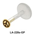 Small Peace Sign Labrets Push-in LA-228s