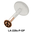 Small Peace Sign Labrets Push-in LA-228s
