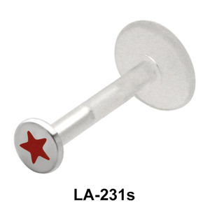 Red Star Shaped Labrets Push-in LA-231s