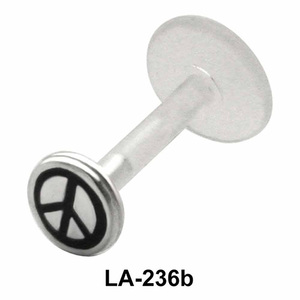 Peace Symbol Labrets Push-in LA-236b