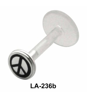 Peace Symbol Labrets Push-in LA-236b