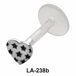 Starry Heart Labrets Push-in LA-238b