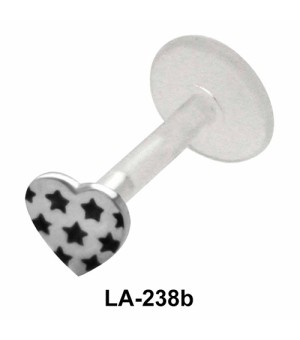 Starry Heart Labrets Push-in LA-238b