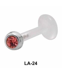 Bezel Set Gemstone Labret Silver LA-24