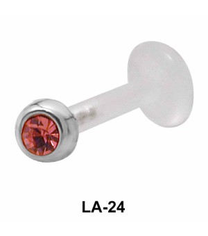 Bezel Set Gemstone Labret Silver LA-24