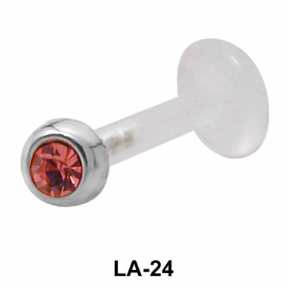 Bezel Set Gemstone Labret Silver LA-24