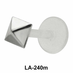 Pyramid Shaped Silver 925 Labrets Push-in LA-240m