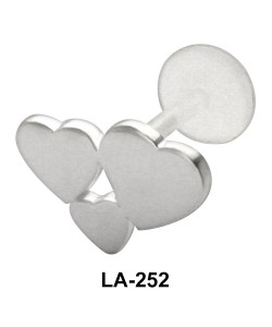 Triple Hearts Shaped Labrets Push-in LA-252