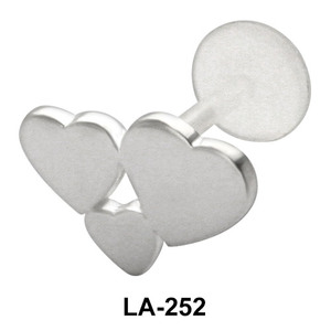 Triple Hearts Shaped Labrets Push-in LA-252