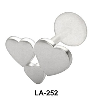 Triple Hearts Shaped Labrets Push-in LA-252