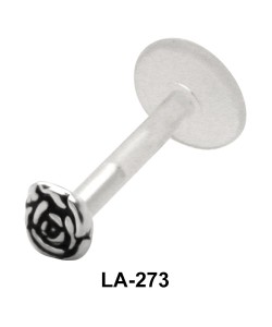 Rose Flower Shaped Labret Silver LA-273