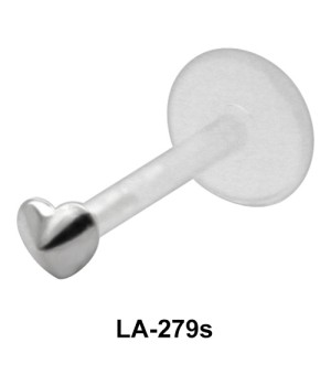 Small Heart Shaped Labrets Push-in LA-279s