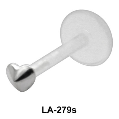 Small Heart Shaped Labrets Push-in LA-279s