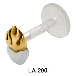 Burning Heart Shaped Labrets Push-in LA-290